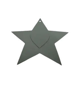 Étoile suspendue en métal de taille moyenne en gris fini pour décoration murale de Noël et du festival Étoile suspendue - Product Image 1
