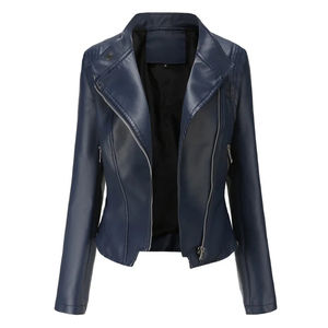 แจ็กเก็ตบอมเบอร์สำหรับผู้หญิงเสื้อแจ็คเก็ตหนังสำหรับผู้ชาย - Product Image 1