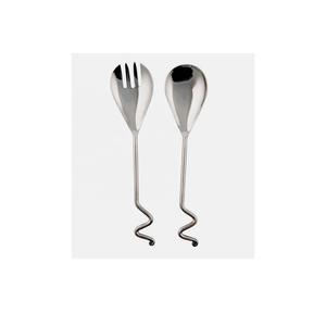 ชุดที่จำเป็นสำหรับห้องครัวสแตนเลสสตีล,ชุดเซิร์ฟเวอร์สลัดมือจับทองเหลืองเครื่องมือสลัดโลหะชุดมีดทองเหลือง - Product Image 5