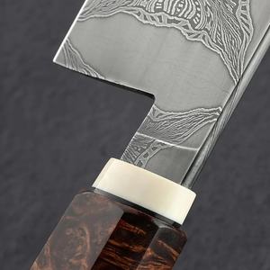 Couteau de chef JEXMOO, fait main, en acier carbone, multifonctionnel, avec étui en cuir pour une utilisation en cuisine - Product Image 6