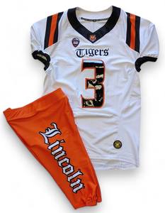 Conjuntos de sarga de aparejos de uniformes de fútbol americano juvenil personalizables con su propio logotipo - Product Image 1