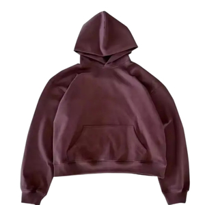 Custom Logo <b>Plain</b> Heavyweight Cropped Oversized Hoodie <b>Tracksuit</b> Premium High Quality Trendy Streetwear Comfortable <b>Tracksuit</b> - Product Image 6