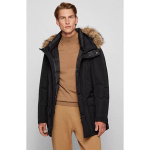 Chaqueta acolchada con capucha impermeable para hombre de High Street 2025, abrigo de invierno de poliéster personalizado, servicio OEM/ODM disponible - Product Image 1