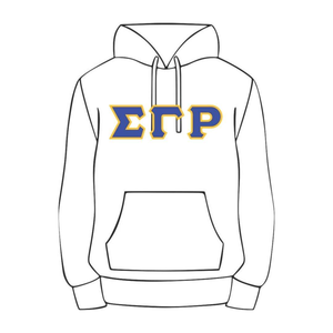 Sweat à capuche DST Delta Black Body Red Raglan à rayures fines en coton mélangé, vêtements de sororité grecque Divine Nine - Product Image 2