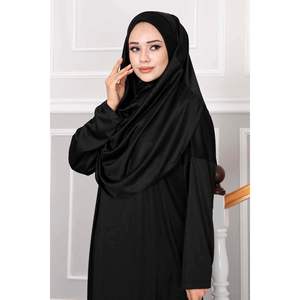 ชุดฮิญาบสวดมนต์สีดำพร้อมกระเป๋าถือ - Product Image 3