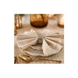 High quality <b>gold</b> plated napkin ring with new unique Embossed Leaf design luxury royal look tableware for wedding home - Product Image 3
