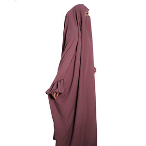 Best Quality Customizable Breathable Modest Muslim Women's Ramadan <b>Dresses</b> Chiffon Fabric Abaya Kaftan Robe Simple Fashion Style - Product Image 6