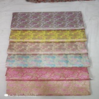 Tissu en soie jacquard métallique léger sur mesure, motif floral de marigold, pour robes et rideaux de mariage