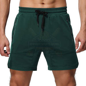 Pantalones Cortos Deportivos de Cintura Media, 100% Algodón, Diseño Sólido, Estilo Casual, Logotipo Personalizado, Transpirables, de Secado Rápido, a Bajo Precio - Product Image 1