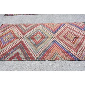 Turkish Rug, Large 4.8x9.8 ft Vintage Rug, <b>Red</b> Floral <b>Wool</b> Rug - Product Image 3