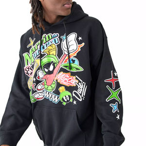 ผู้ชายฤดูหนาวเสื้อฮู้ดและเสื้อสเวตเตอร์แบบกําหนดเองพร้อมพิมพ์โลโก้ที่กําหนดเอง / โลโก้ขนแกะเฮฟวี่เวทธรรมดา OEM คุณภาพสูงพิมพ์เสื้อกันหนาวหมวก - Product Image 1