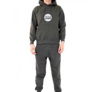 Men's Hooded Printed Solid Tracksuits Fleece Windproof Jogger Set Outfits Tracksuit - Product Image 5