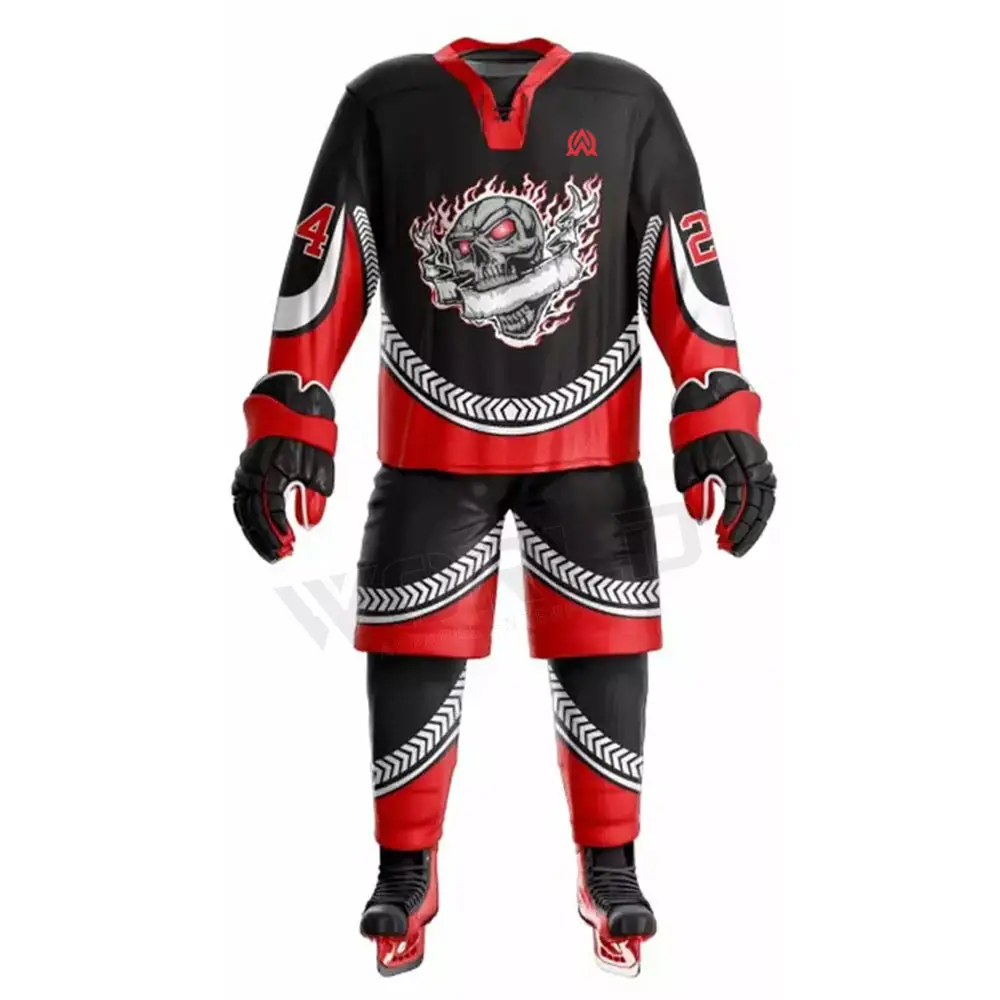 Sport Team Uniform 100% Polyester Ijshockey Jersey Custom Made Superb Kwaliteit Mannen Dragen Ijshockey Uniforme