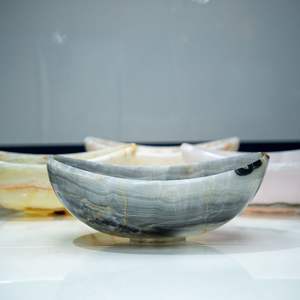 ELEVATE MEANS Friendly Modern Fancy Round Tazón de fruta y ensalada de resina de gran tamaño con cuencos de servicio hechos a mano de alta calidad Multi - Product Image 1