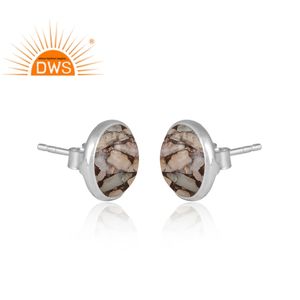 Meilleure vente boucle d'oreille en argent sterling fin naturel Mojave cuivre opale éthiopienne pierres précieuses fabricant de bijoux personnalisé - Product Image 3