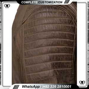 High Quality Men's Genuine Lambskin Leather Jacket - Product Image 5