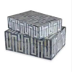 Boîtes à bijoux en bois de luxe de qualité supérieure avec incrustations d'os, collection d'art millionnaire pour la protection et le rangement de bijoux haut de gamme - Product Image 2