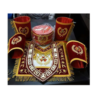 BORDADO A MANO MASONIC WORTHY PATRON MATRON DELANTAL MEJOR CALIDAD MASONIC BLUE LODGE OFICIAL JUNIOR WARDEN NUEVA CALIDAD Fabricación - Product Image 2