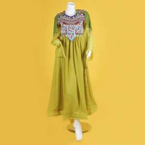 Antique Afghani Banjara Robe Broderie Faite À La Main Charme Dentelle OEM ODM Caractéristiques Personnalisées Avec Embellissements Motif Naturel - Product Image 5