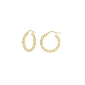 Boucles d'oreilles DelPia Torchon, tube externe en or 18 carats sur argent sterling 925, tube intérieur jaune 15 mm - Product Image 2