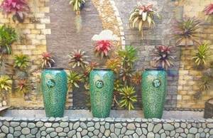 Festivales Cerámica Feng Shui Tarro de agua Decoración de revestimiento anticorrosión sostenible Botellas de agua multicolores - Product Image 4