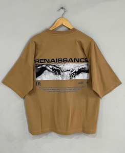 Vente en gros de t-shirts DTG avec logo T-shirt boxy sérigraphié 100% coton pour hommes, vêtements de rue - Product Image 1