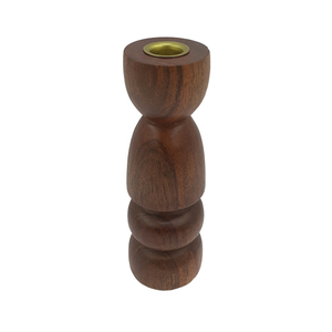 Venta al por mayor a granel Decoración del hogar Portavelas de madera y metal Marfil Mesa Centro de mesa Diseño moderno - Product Image 4