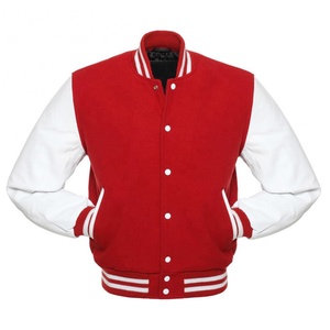New Stylish Varsity Bomber <b>Jacket</b> Wool Body <b>Leather</b> Sleeves Embroidered Design Varsity <b>Jacket</b> for Men Genuine <b>Leather</b> Sleeves - Product Image 4