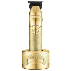 Tondeuse à cheveux professionnelle dorée avec base de charge USB, lame en acier inoxydable, fonction étanche pour usage domestique - Type de prise US - Product Image 2