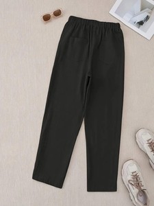 Pantalons de survêtement pour femmes de haute qualité, imprimés sur mesure, solides, respirants, à séchage rapide, coupe ample, jambe droite, longueur cheville, 100% polyester - Product Image 2