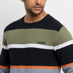 Latest Design Round Neck Collar Men Sweaters Best Selling Custom <b>Polyester</b> <b>Fabric</b> Made Men Sweaters - Product Image 5