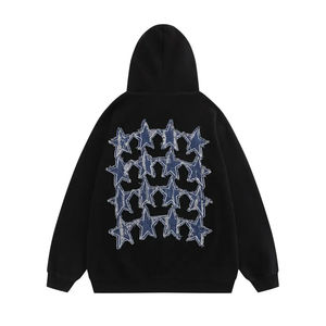 Sudadera con capucha unisex con gráficos llamativos y bordes deshilachados - Product Image 2