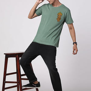 Gran oferta, camiseta de corte informal Simple, superventas, camiseta con diseño personalizado y estampado de logotipo, camisetas de manga corta de Color verde marino - Product Image 5
