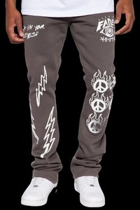 Streetwearสไตล์กางเกงJoggersซ้อนกางเกงเหงื่อเอวสูงกางเกงขายาวผู้ชาย 2024 - Product Image 2