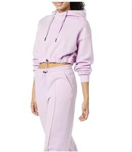 Haut court à capuche personnalisé pour femmes sweat-shirts à capuche décontractés pour femmes pullover sweat-shirt à capuche oversize pour femmes - Product Image 3