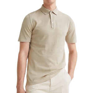 T-shirts polo en coton doux de haute pureté personnalisés pour hommes, logo brodé solide surdimensionné anti-rides pour le personnel, décontracté, grande taille - Product Image 1