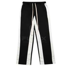 กางเกงขาบานสำหรับผู้ชายผ้าฝ้ายแฟชั่นดีไซน์เอวสูงแบบลำลอง - Product Image 1