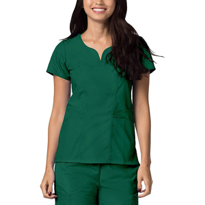 Uniforme de Enfermera Talla XL con Diseño de Cuello Único y Múltiples Bolsillos, Colores Sólidos, Bata de Laboratorio para Hospital, Precio al por Mayor 2026 - Product Image 1