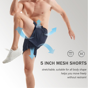 กางเกงขาสั้นผู้ชายแบบทางการสั่งตัดได้จากโรงงานปี 2024 น้ำหนักเบา สวมใส่สบาย สีพื้น 100% โพลีเอสเตอร์ กันลม ระบายอากาศ แห้งเร็ว - Product Image 5