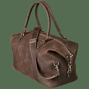 กระเป๋าทรงดัฟเฟิลหนังวัวสำหรับผู้ชาย, กระเป๋าเดินทางหนังแท้สำหรับเดินทางท่องเที่ยว - Product Image 6