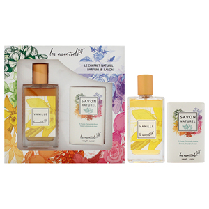 Les Essentials donna 2 pezzo regalo 2.7oz EDP Spray profumo di Vanille e 3.25oz sapone di mandorle dolci naturale Savon Coffret Parfum - Product Image 1
