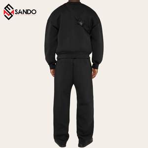 Vente en gros OEM Pantalon de jogging ample décontracté taille moyenne pour hommes avec logo personnalisé imprimé pantalon de survêtement vierge avec techniques brodées - Product Image 3