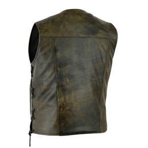 Gilet en cuir sans manches personnalisable à la mode pour hommes équipement de moto d'hiver respirant vente en gros de matériel à la mode pour - Product Image 2