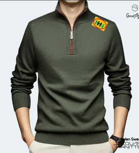 Pull à col rond pour homme, respirant, personnalisé OEM, pour l'hiver, 100% coton épais 240g, motif uni, fabricant direct - Product Image 3