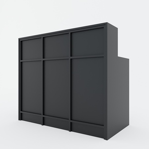Modern Minimalist 1.2m <b>Simple</b> Reception <b>Desk</b> BLT68012 Made Natural Rubber Wood MDF Solid Leather for Hospital Dining Office Use - Product Image 1