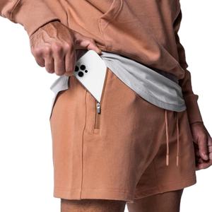 2025 New Solid Color Men's Athletic <b>Shorts</b> Trend Drawstring <b>Zipper</b> <b>Pocket</b> Casual Sports Jogger Embroider <b>Shorts</b> - Product Image 3