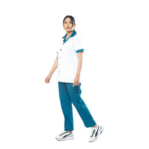 Ensemble de gommage deux pièces pour femmes de haute qualité uniformes médicaux respirants pour cliniques et hôpitaux soins faciles gommages hospitaliers à coupe décontractée - Product Image 5