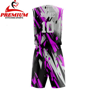 Conjunto de Uniforme de Baloncesto Personalizable y Reversible de Poliéster 100%, Transpirable, para Entrenamiento, para Hombre - Product Image 2