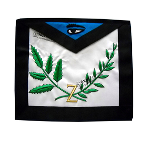 4th Degree Lux Scottish Rite Tablier maçonnique de haute qualité Tissu brodé avec décoration en dentelle 24th Design - Product Image 4