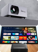 NOUVEAU projecteur D6000 VIVIBRIGHT, projecteur LED, projecteur LCD, meilleur que les mini-projecteurs pour la maison intelligente, le home cinéma et l'utilisation cinématographique